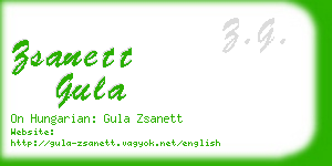 zsanett gula business card